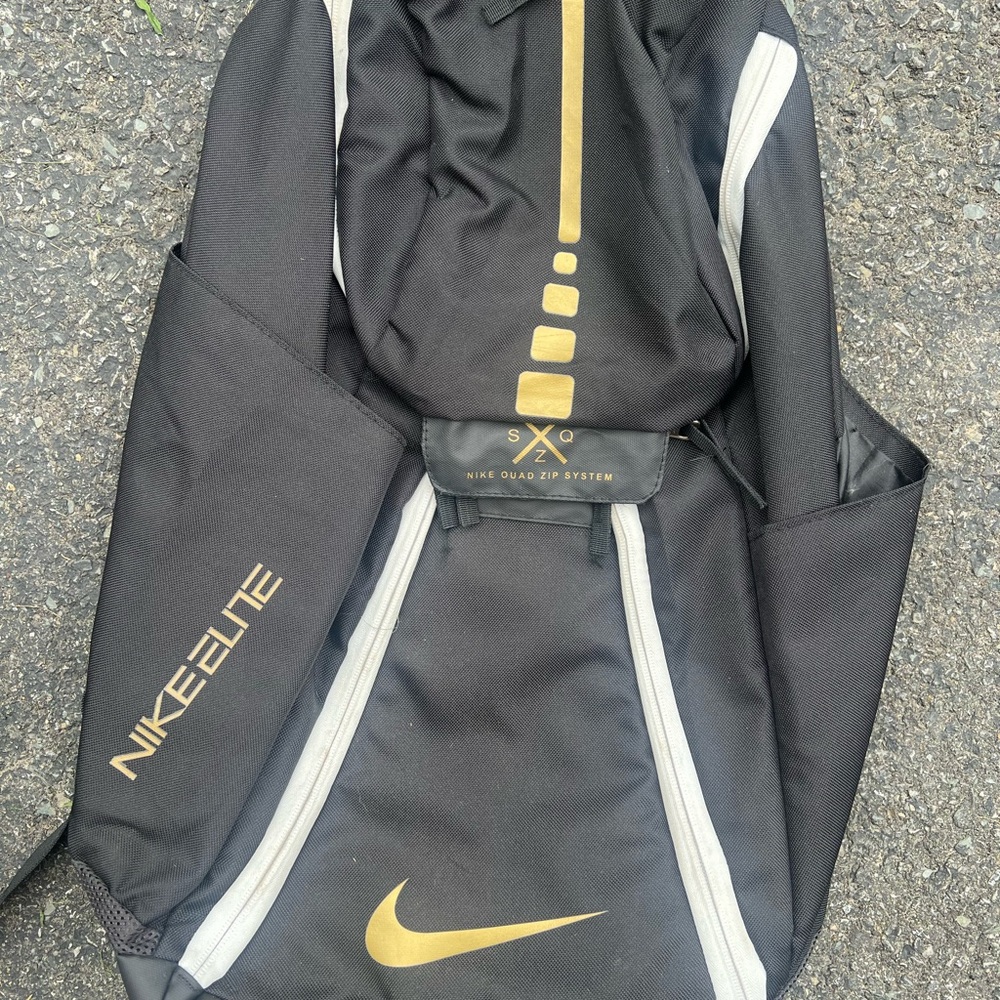 Nike Elite Black and Gold Backpack